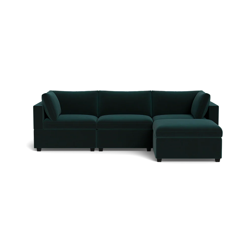 Kova Box Cushion Sofa 122" + Ottoman - Image 11